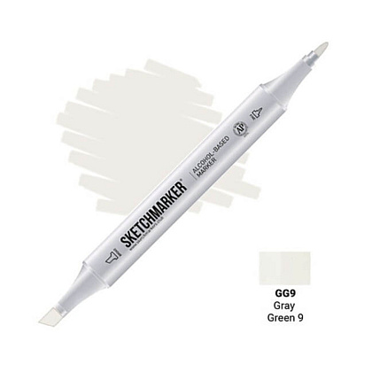Маркер художественный "Brushmarker", двухсторонний, GG9 серо-зеленый 9