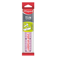 Линейка Maped "Unbreakable", 15 см, ассорти