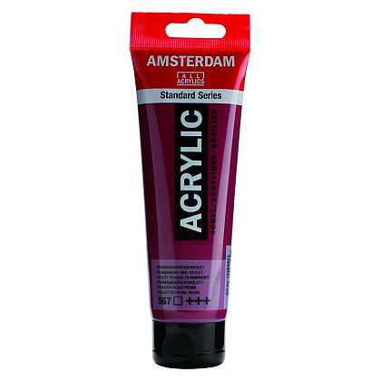 Краски акриловые "Amsterdam", 567 красно-фиолетовый прочный, 120 мл, туба