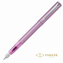 Ручка перьевая Parker "Vector XL F21", F, лиловый, патрон синий