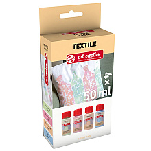 Набор красок декоративных "TEXTILE", пастельные цвета, 50 мл, 4 шт.
