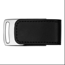 USB Flash 2.0 16 Gb VDL-014, метал, кож.зам., черный 