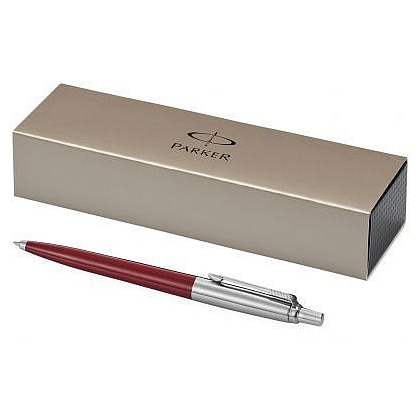 Ручка шариковая автоматическая "Parker Jotter Kensington Red CT", 0.7 мм, красный, серебристый, стерж. синий - 4