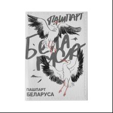 Обложка для паспорта "Пашпарт Беларуса", кожа, разноцветный