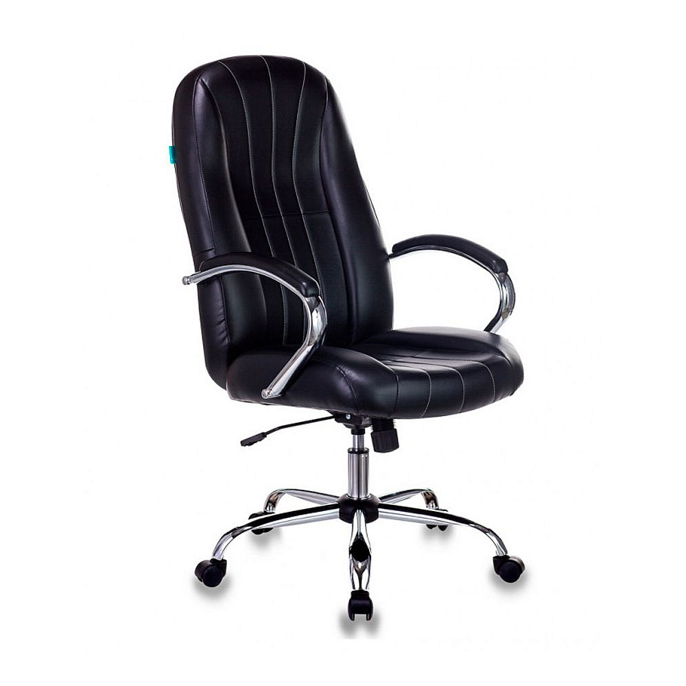Кресло для руководителя Бюрократ T-898SL черный Leather Venge Black, эко.кожа, металл