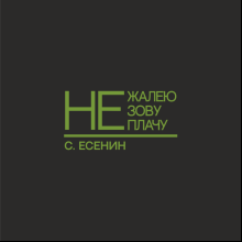 Кружка "Не жалею, не зову, не плачу. Есенин", 310 мл, черный, зеленый, фарфор
