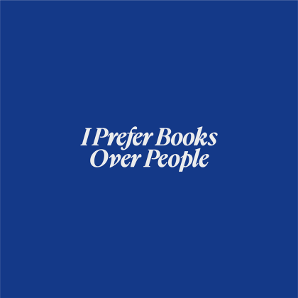 Сумка из плотного хлопка «I prefer books over people», 220 г/м2, синий классический - 2