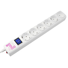 Сетевой фильтр Power Cube "SPG(5+1)-16B-3М", белый