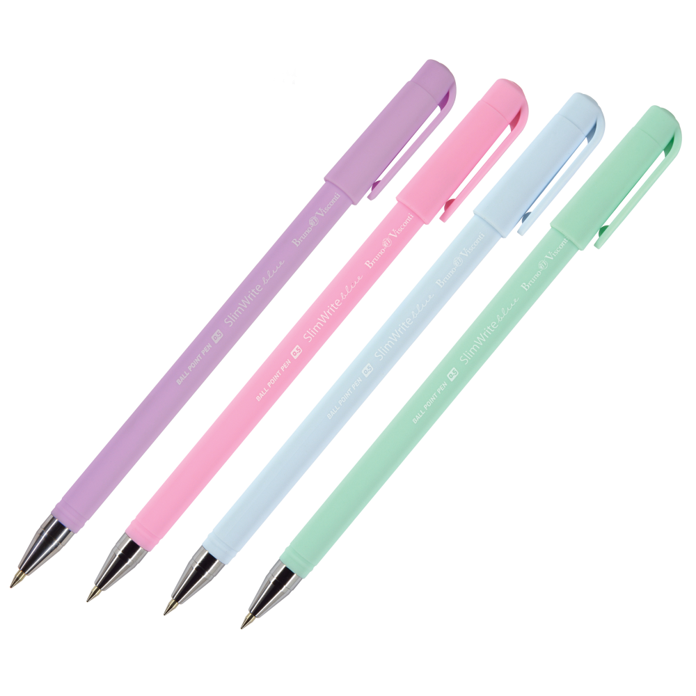 Ручка шариковая Bruno Visconti "SlimWrite. Zefir", 0.5 мм, ассорти, стерж. синий