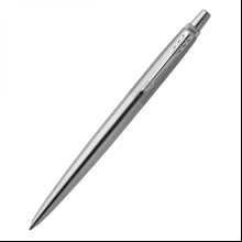Ручка шариковая автоматическая "Parker Jotter Stainless Steel CT", 0.7 мм, серебристый, стерж. синий