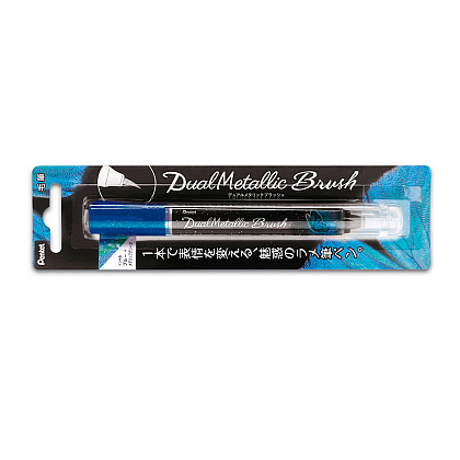 Маркер-кисть "Dual Metallic Brush", синий металлик - 9