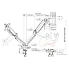 Крепление для 2-ух мониторов Power Black DBL, черный - 10