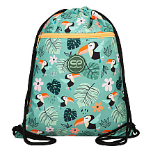 Мешок для обуви CoolPack "Vert Toucans", полиэстер, бирюзовый