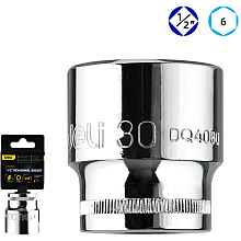 Головка торцевая шестигранная Deli YS EDQ4030 1/2", 30 мм, серебристый