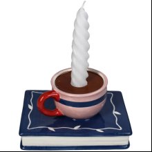 Подсвечник "Cup on Book", доломит, разноцветный