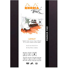Скетчбук "Rhodia Touch Marker Pad", А5+, 100 г/м2, 50 листов, черный