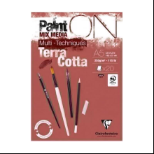 Блок-склейка "Paint'On", А5, 250г/м2, 20 листов, терракотовая бумага