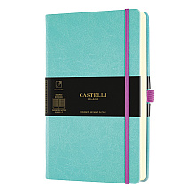 Блокнот Castelli Milano "Aqua Green", А5, 120 листов, клетка, бирюзовый