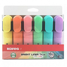 Набор маркеров текстовых "Bright Liner Pastel", 6 шт, ассорти