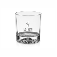 Стеклянный бокал для виски «All or nothing», прозрачный  
