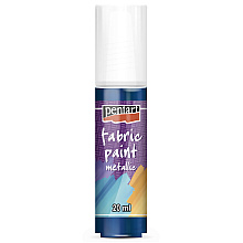 Краски для текстиля "Pentart Fabric paint metallic", 20 мл, синий