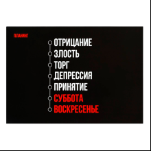Планинг недатированный "Черный", А5, 40 листов, отрывные листы