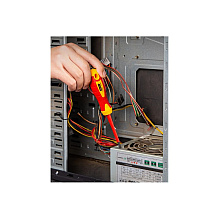 Отвертка диэлектрическая Deli YS EDL5140800, PH1х80 мм, желтый, красный