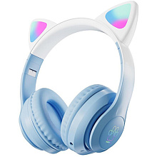 Наушники беспроводные Miru "CAT EP-W10", Bluetooth, голубой 