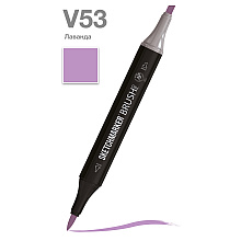 Маркер перманентный двусторонний "Sketchmarker Brush", V53 лаванда