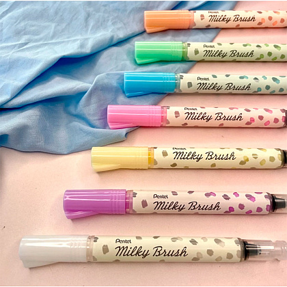 Маркер-кисть "Milky Brush", желтый пастельный - 12