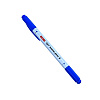 Маркер перманентный "Twin Name Pen", двусторонний, синий - 2