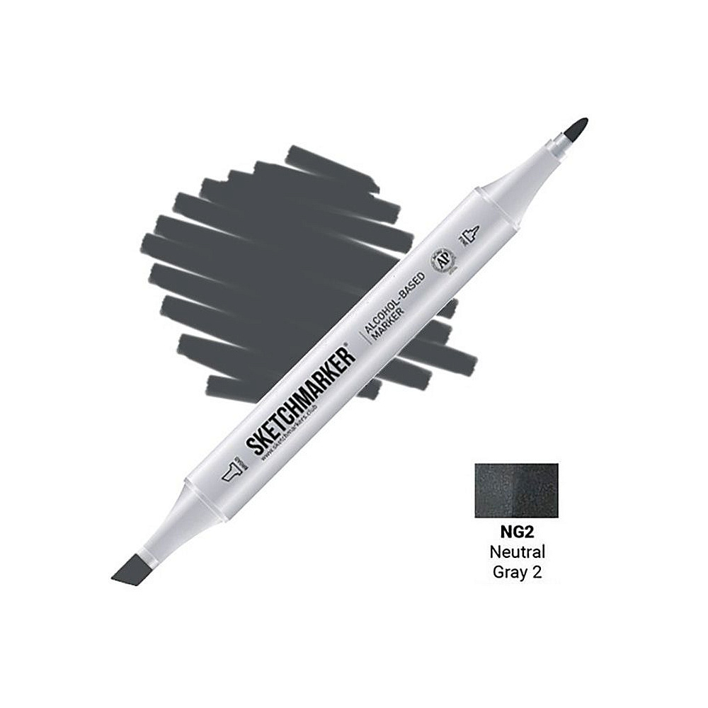 Маркер перманентный двусторонний "Sketchmarker", NG2 серый нейтральный №2