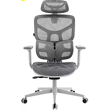 Кресло эргономичное EVERPROF Alfa, Grey, сетка, серый, металл, корпус серый