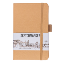 Скетчбук "Sketchmarker", 9x14 см, 140 г/м2, 80 листов, капучино