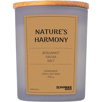 Свеча декоративная "Nature's Harmony" ароматизированная, в стеклянном подсвечнике - 4