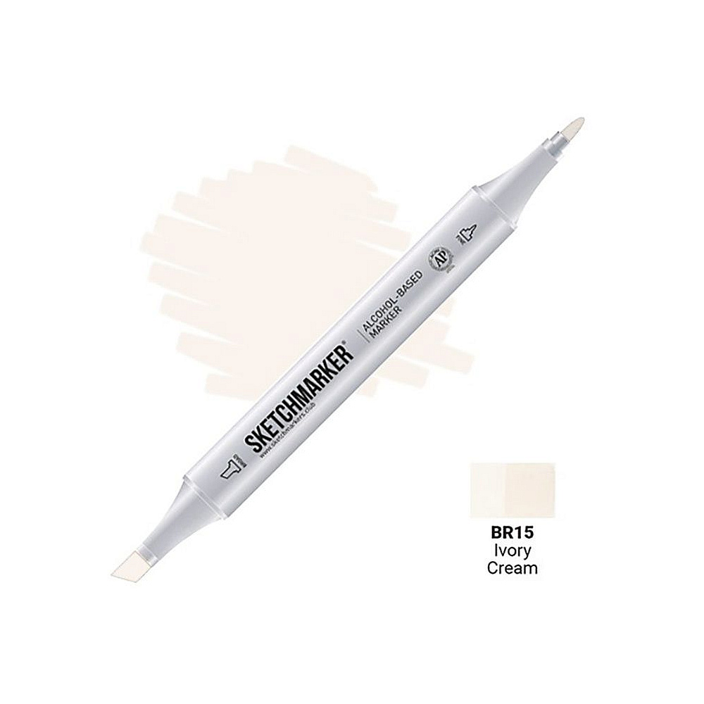 Маркер перманентный двусторонний "Sketchmarker", BR15 кремовая слоновая кость