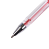 Ручка гелевая "Office Products", 0.5 мм, прозрачный, стерж. красный - 3