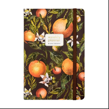 Еженедельник недатированный "Flora. Paradise. Oranges", А5, 144 страниц, линованный, оранжевый, зеленый