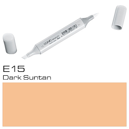 Маркер перманентный "Copic Sketch", E-15 темный загар