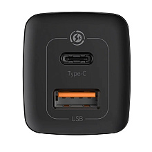 Сетевое зарядное устройство Baseus "CCGAN2L-B01" GaN2 Lite Quick Charger Type-C+USB, черный