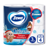 Бумага туалетная "Zewa Deluxe", 3 слоя, 4 рулона - 4