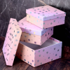 Коробка подарочная "Starry sky pink", 19х19х9.5 см, картон - 4