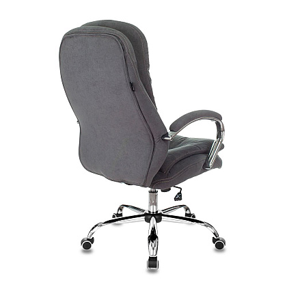 Кресло руководителя "Бюрократ T-9950SL Fabric", ткань, металл, серый - 4
