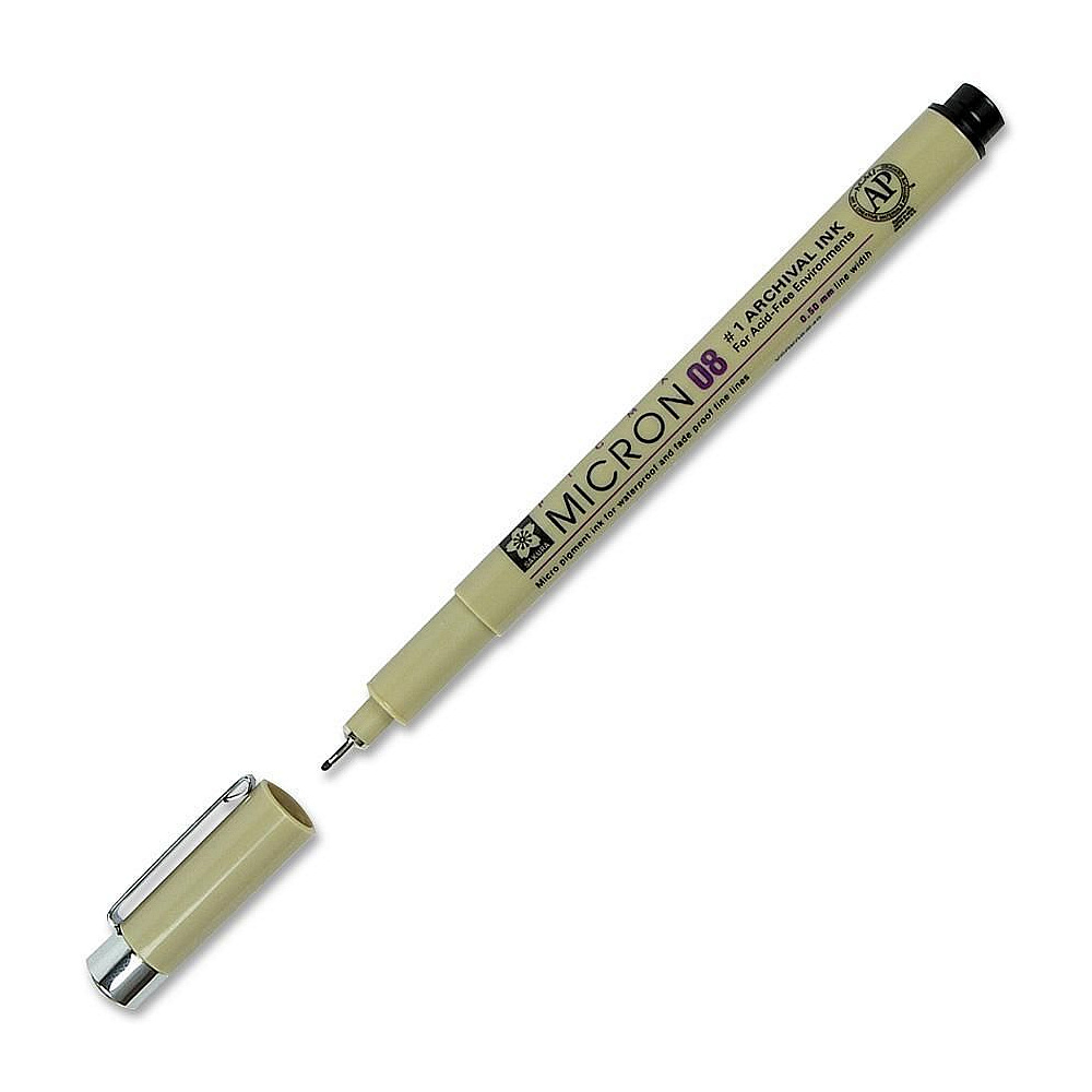 Ручка капиллярная "Pigma Micron", 0.5 мм, черный
