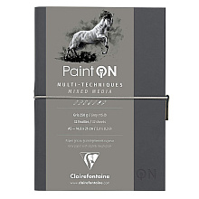 Скетчбук "Paint'On", 14.8x21 см, 32 листа, нелинованный, серая бумага