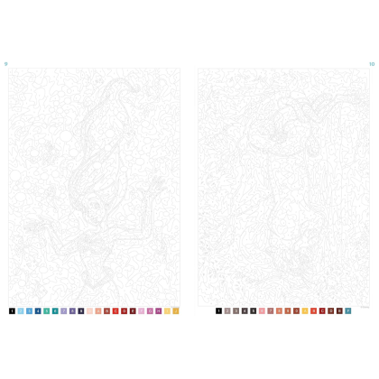Раскраска по номерам на французском языке "Coloriages mystères Disney - Nature" - 6