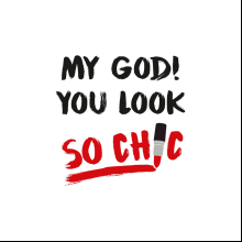 Открытка "My god! You look so chic", 148х105 мм, дизайнерская