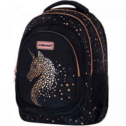 Рюкзак детский Astra "Head Golden Effect Classy Gold", черный, золотой