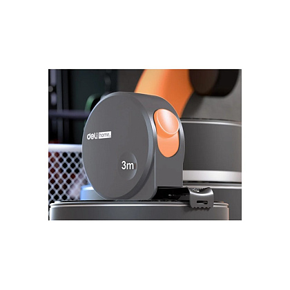 Рулетка Deli HS HT8316C, 3м х 16 мм, Soft Touch, оранжевый - 2