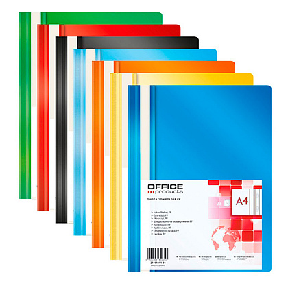 Папка скоросшиватель "Office Products", А4, желтый - 2